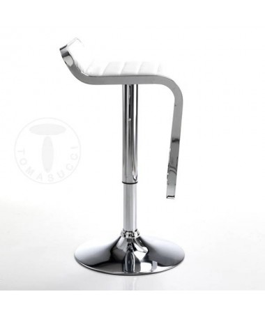Zoom Sgabello bar Snappy in pelle sintetica - bianco TOMASUCCI