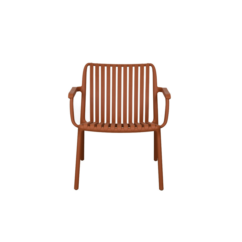 Set Tavolino Balcony + 2 Poltrone Balcony Set Valencia Resina Mattone Moia