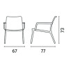 Set Tavolino Balcony + 2 Poltrone Balcony Set Valencia Resina Mattone Moia