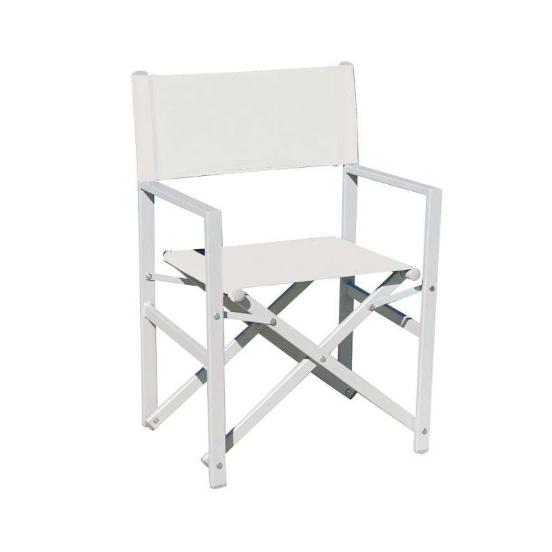 Set di quattro sedie MOIA regista in alluminio ecrù