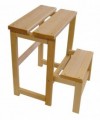 SCALETTA SGABELLONE STEP 2 GRADINI 100% FSC NATURALE VALDOMO MADE IN ITALY