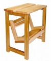 SCALETTA SGABELLONE STEP 2 GRADINI 100% FSC NATURALE VALDOMO MADE IN ITALY