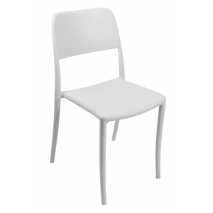 Set di due sedie MOIA in polipropilene bianco