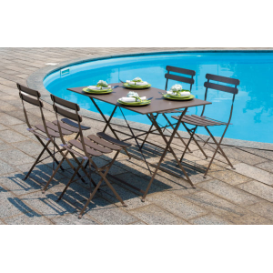 Zoom Tavolo Bistrò MOIA 110x70cm pieghevole tortora