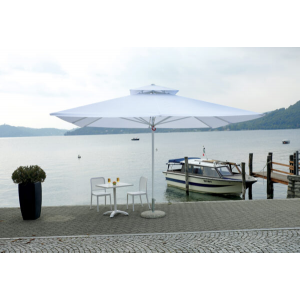 Zoom Ombrellone quadrato push-up MOIA 4x4 mt. fusto bianco telescopico