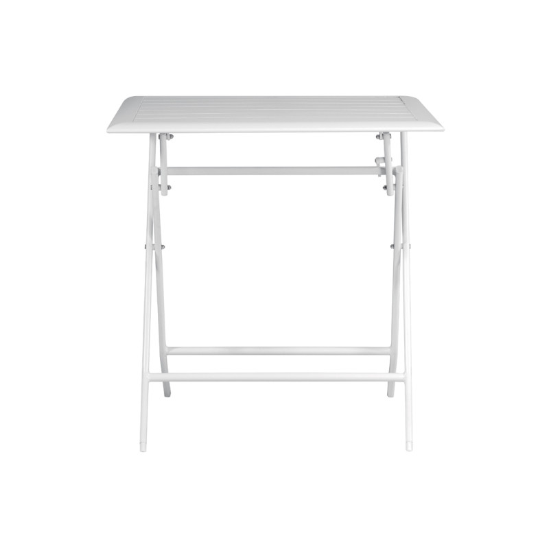 Set Tavolo pieghevole + 2 Sedie Pola Alluminio Bianco Text Grigio Chiaro Moia