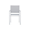 Set Tavolo pieghevole + 2 Sedie Zara Alluminio Bianco Text Grigio Chiaro Moia