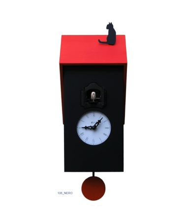 Zoom Orologio con cucù vicenza con cassa in betulla e tetto Made in Italy