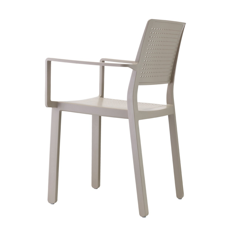 SET 4 PEZZI SEDIA EMI CON BRACCIOLI TECNOPOLIMERO MADE IN ITALY SCAB DESIGN