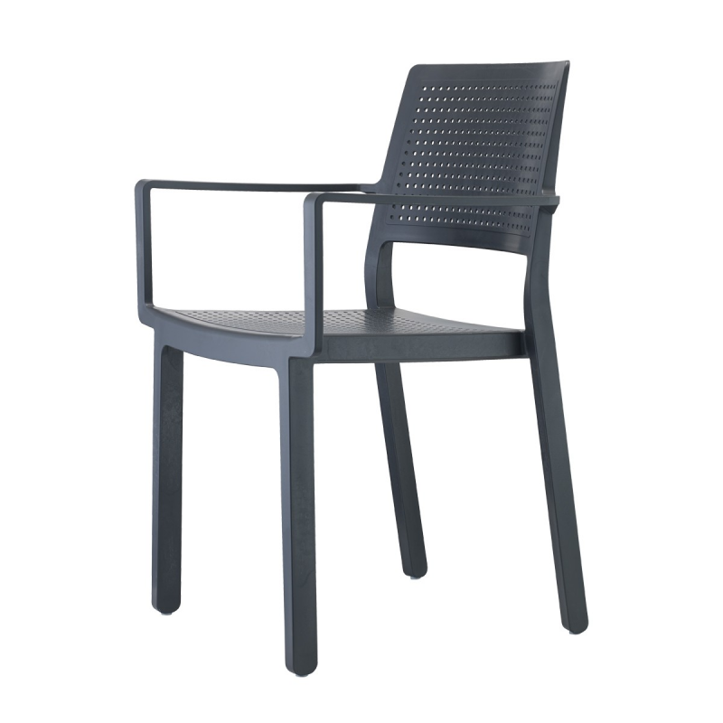 SET 4 PEZZI SEDIA EMI CON BRACCIOLI TECNOPOLIMERO MADE IN ITALY SCAB DESIGN