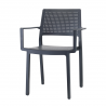 SET 4 PEZZI SEDIA EMI CON BRACCIOLI TECNOPOLIMERO MADE IN ITALY SCAB DESIGN