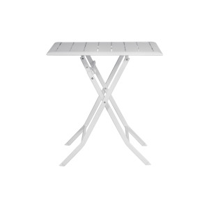 Set Tavolo pieghevole + 2 Sedie Samo Alluminio Bianco Text Grigio Chiaro Moia