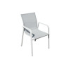 Set Tavolo pieghevole + 2 Sedie Samo Alluminio Bianco Text Grigio Chiaro Moia