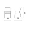 Set Tavolo pieghevole + 2 Sedie Samo Alluminio Bianco Text Grigio Chiaro Moia