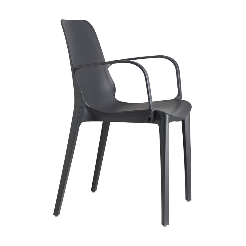 SET 4 SEDIE GINEVRA TECNOPOLIMERO CON BRACCIOLI SCAB DESIGN
