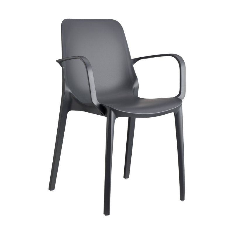 SET 4 SEDIE GINEVRA TECNOPOLIMERO CON BRACCIOLI SCAB DESIGN