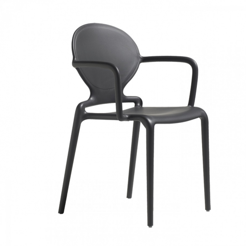 SET 4 SEDIE GIO TECNOPOLIMERO CON BRACCIOLI SCAB DESIGN