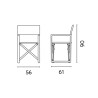 Set Tavolo pieghevole + 2 Sedie Regista Paros Alluminio Bianco/Text Grigio Chiaro Moia