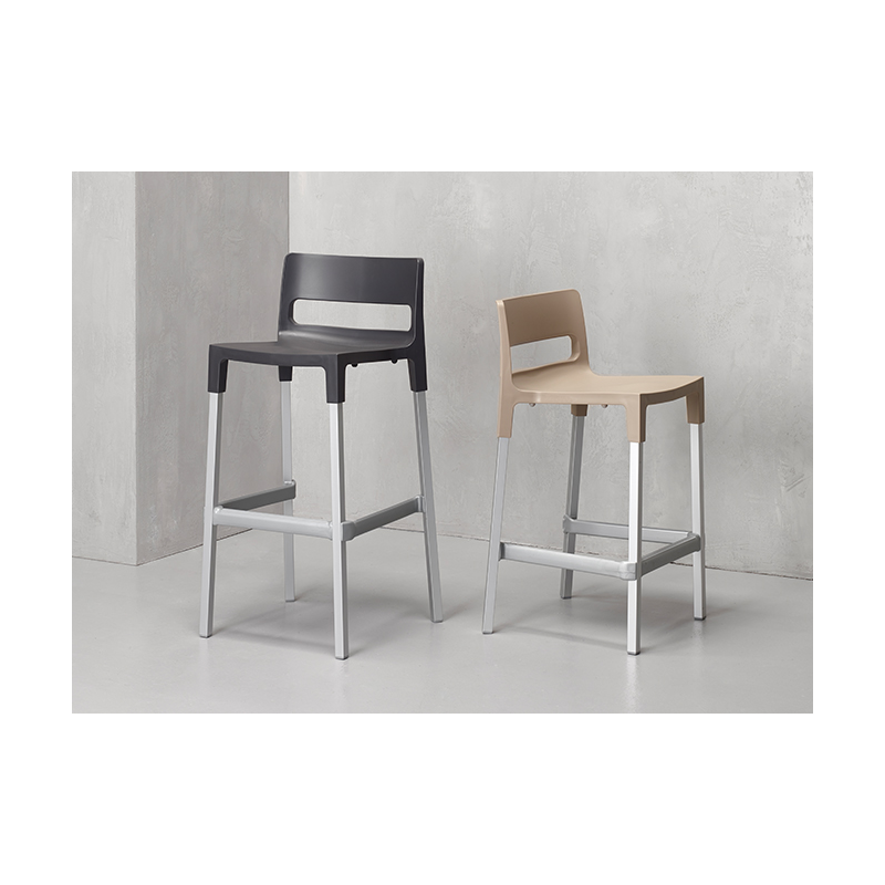 SET 4 SGABELLI DIVO TECNOPOLIMERO HT 65CM MADE IN ITALY SCAB DESIGN