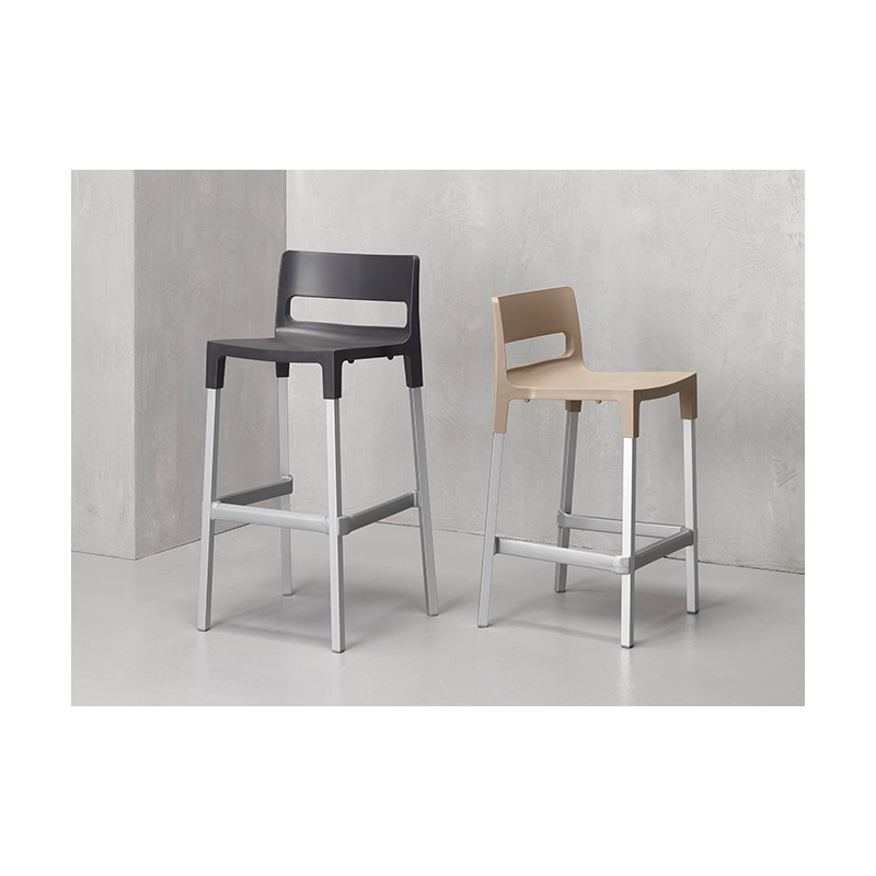 SET 4 SGABELLI DIVO TECNOPOLIMERO HT 75CM MADE IN ITALY SCAB DESIGN