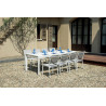 Set Tavolo San Vincenzo + 4 Sedie Pola Alluminio Bianco Text Grigio Chiaro Moia
