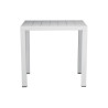 Set Tavolo San Vincenzo + 4 Sedie Zara Alluminio Bianco Text Grigio Chiaro Moia
