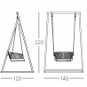 LISA SWING SEDUTA SOSPESA CON STRUTTURA AUTOPORTANTE SCAB DESIGN MADE IN ITALY
