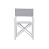 Set Tavolo San Vincenzo + 4 Sedie Regista Paros Alluminio Bianco/Text Grigio Chiaro Moia