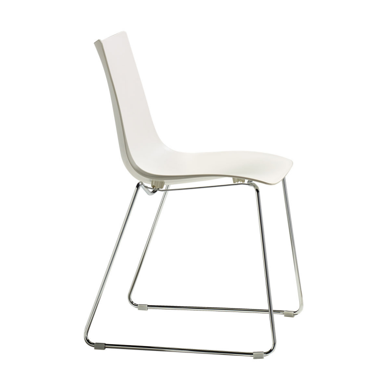 SET 2 SEDIE ZEBRA A SLITTA TECNOPOLIMERO SCABDESIGN MADE IN ITALY