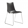 SET 2 SEDIE ZEBRA A SLITTA TECNOPOLIMERO SCABDESIGN MADE IN ITALY