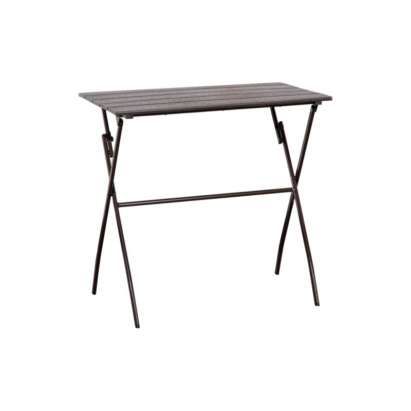 TAVOLO PIEGHEVOLE CON FINITURA EFFETTO LEGNO MARRONE, CASACOLLECTION