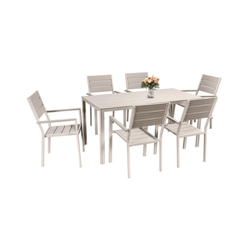 TAVOLO FISSO TORTORA, FINITURA EFFETTO LEGNO, CASACOLLECTION