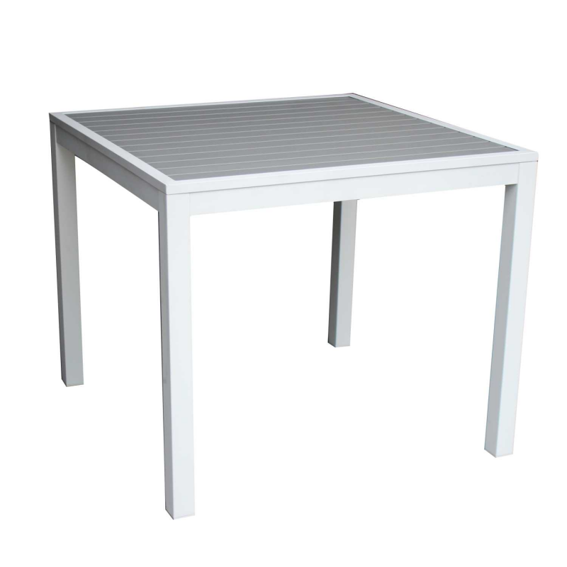 Tavolo alluminio sullivan bianco quadrocm90x90h75