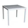 Tavolo alluminio sullivan bianco quadrocm90x90h75