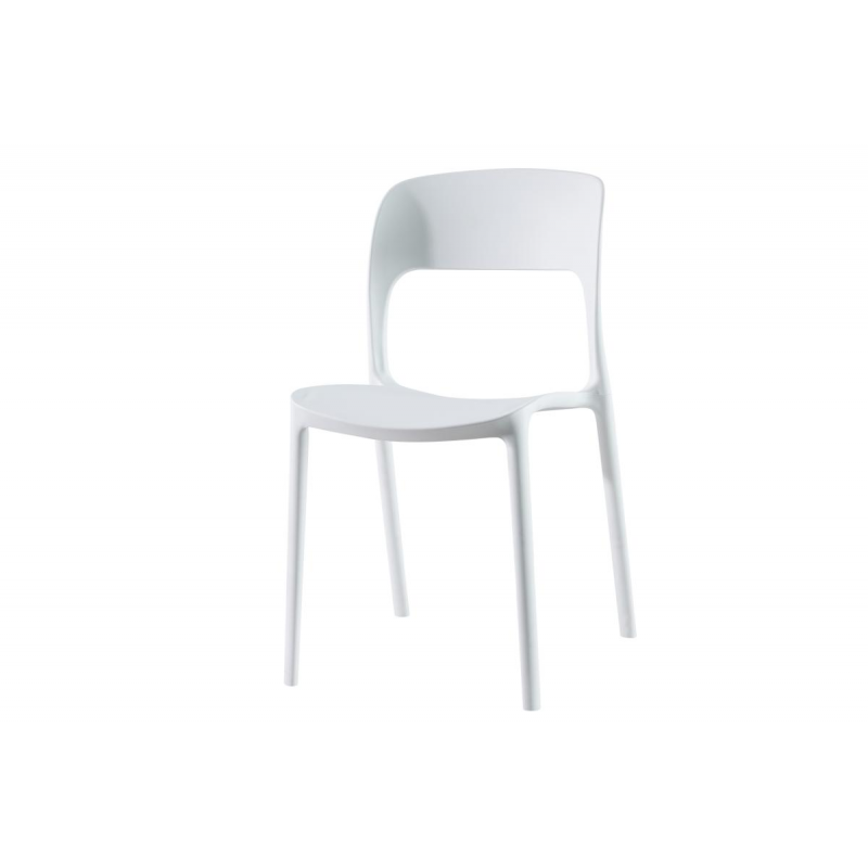 SET DA 4 SEDIA POLIPROPILENE ESTIA BIANCO 56X43X83