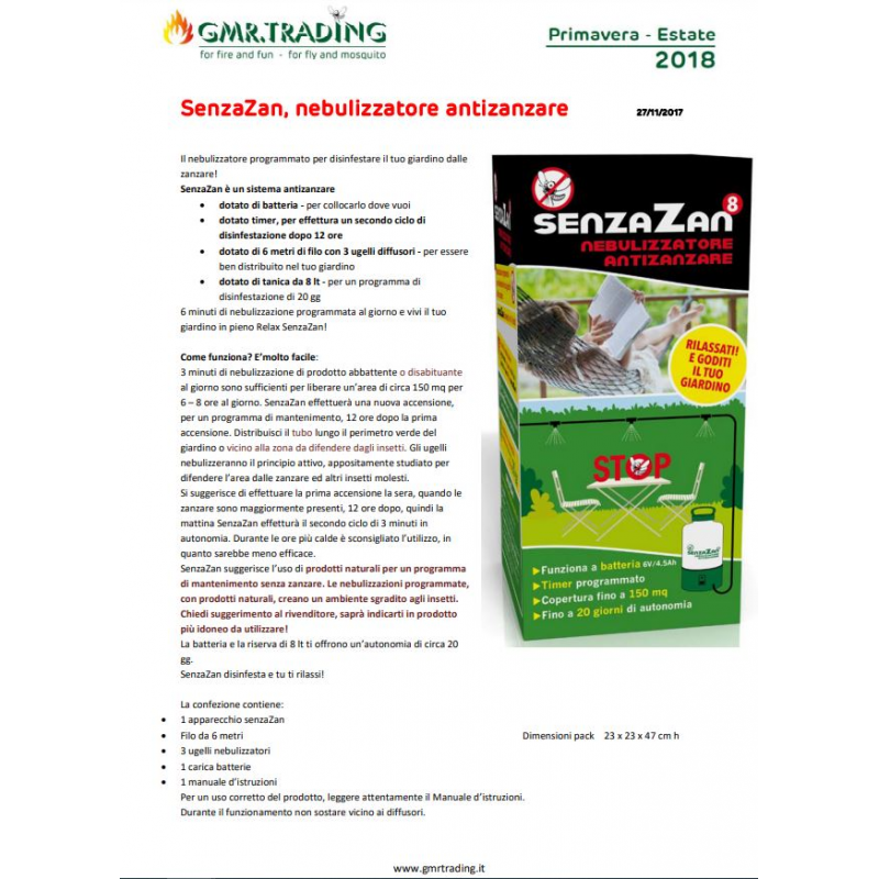 Nebulizzatore anti-zanzare SenzaZan