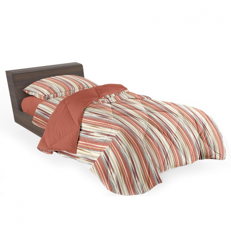 COMPLETO COPRIPIUMINO COTONE 1 PIAZZA RATTAN GINGER VACCHETTI