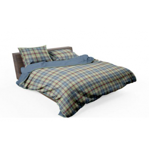 COMPLETO 2 PIAZZE TARTAN PETROLIO VACCHETTI