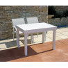 Set Tavolo Capannori + 6 Sedie Regista Paros Alluminio Bianco/Text Grigio Chiaro Moia