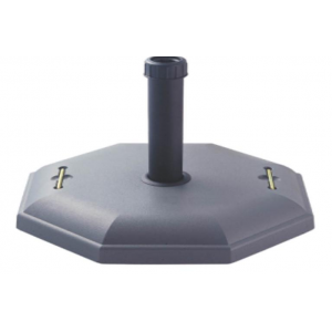 BASE OMBRELLONE OTTAGONALE IN CEMENTO E FERRO GRIGIO SCURO