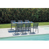 Sedia Zara alluminio antracite textilene nero Moia outdoor