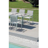 Set Tavolo Montecatini + 8 Sedie Zara Alluminio Bianco Text Grigio Chiaro Moia