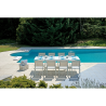 Set Tavolo Montecatini + 8 Sedie Zara Alluminio Bianco Text Grigio Chiaro Moia