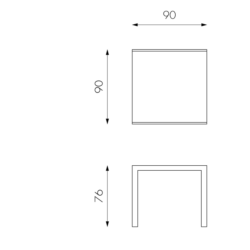 Banner STONES Tavolo Allungabile 90/163,5 x 90 cm