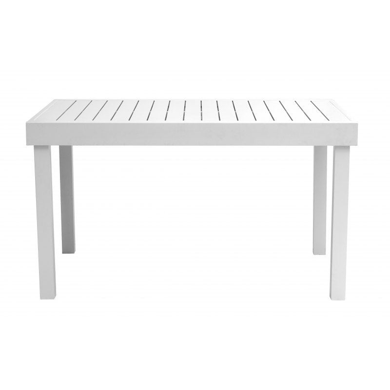 Set Tavolo Montecatini + 8 Sedie Zara Alluminio Bianco Text Grigio Chiaro Moia