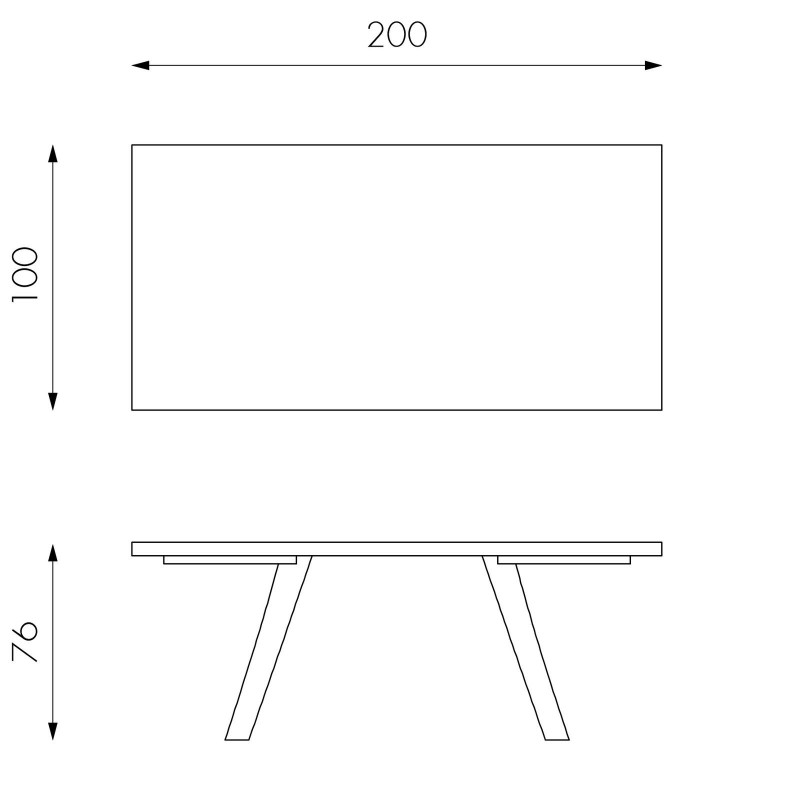 Bridge STONES Tavolo Allungabile 200/300 x 100 cm