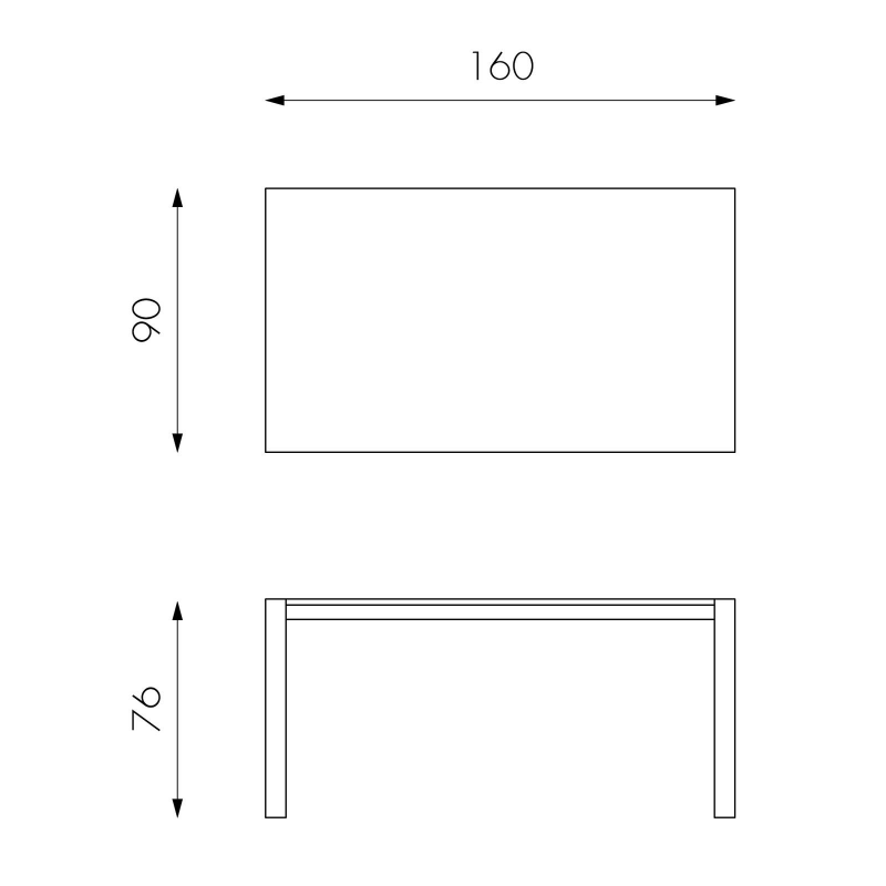 Nevada STONES Tavolo Allungabile 160/240 x 90 cm