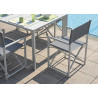 Set Tavolo Montecatini + 8 Sedie Regista Paros Alluminio Bianco/Text Grigio Chiaro Moia