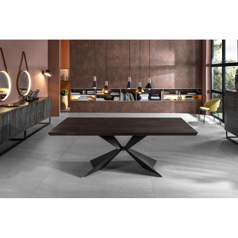 Stark STONES Tavolo Fisso 90x160cm rovere termocotto