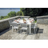 Set Tavolo San Donato + 8 Sedie Pola Alluminio Bianco